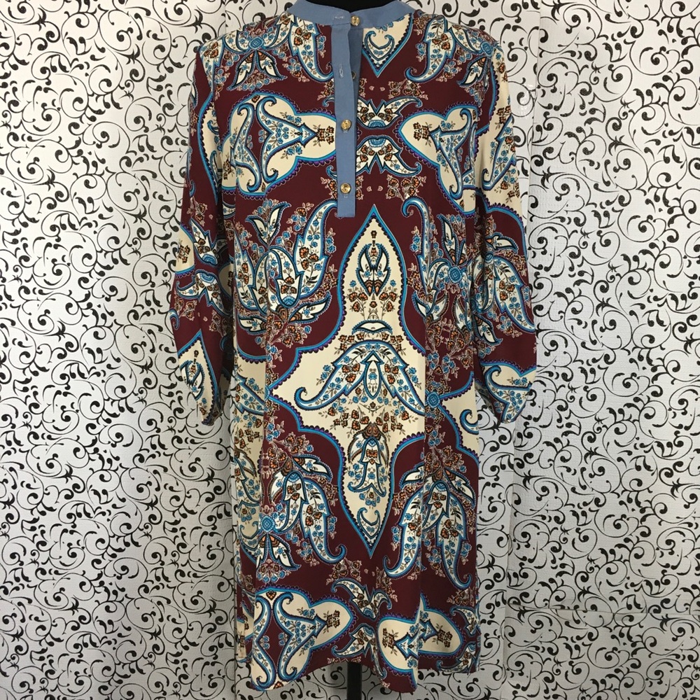 Point Multicolored Shirt Dress